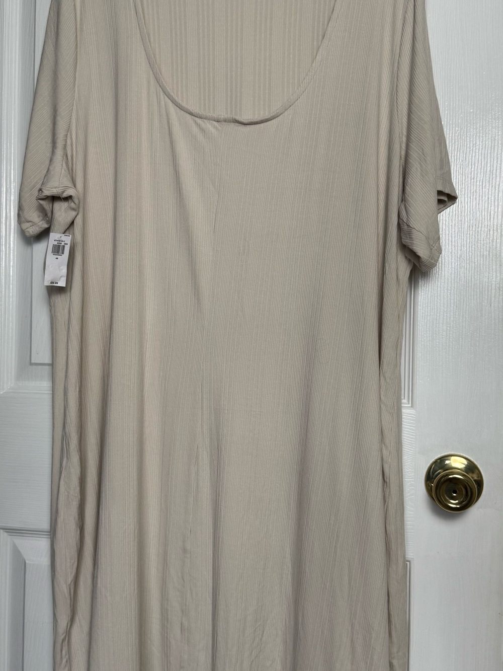 Old Navy Beige Ribbed Scoop Neck  Casual Dress-Size 4X NWT